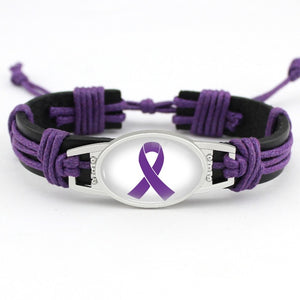 Medical Alert, Breast Cancer, Diabetic Type 1 Type 2 Diabetes Autism Awareness Bracelet