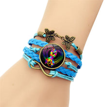 Load image into Gallery viewer, Autism Awareness Multilayer Heart Charm Bracelets