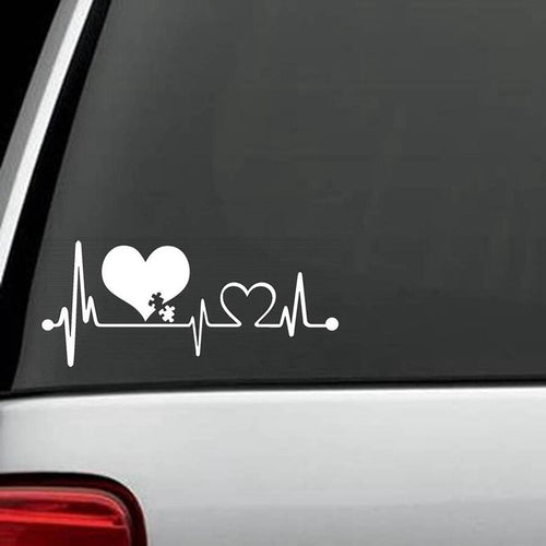 Autism Heartbeat  Lifeline Monitor Screen Decals