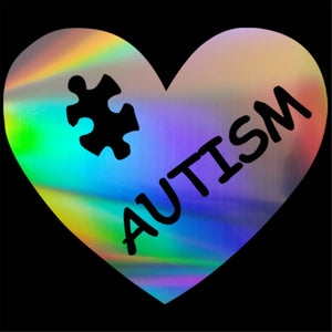 Cozy Autism Heart Puzzle Piece Wall Home Glass Window Door Car Sticker