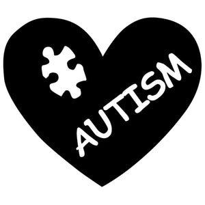 Cozy Autism Heart Puzzle Piece Wall Home Glass Window Door Car Sticker