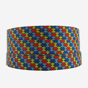 Autism Awareness Polyester Ribbon ,DIY