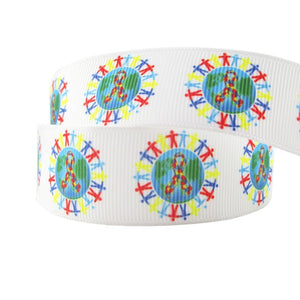 Autism Awareness Polyester Ribbon ,DIY