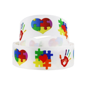 Autism Awareness Polyester Ribbon ,DIY