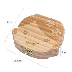 Lovely Girl /Boy Image Wooden Baby Teeth Box