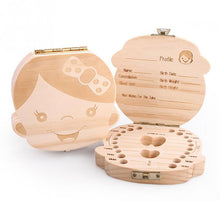 Load image into Gallery viewer, Lovely Girl /Boy Image Wooden Baby Teeth Box