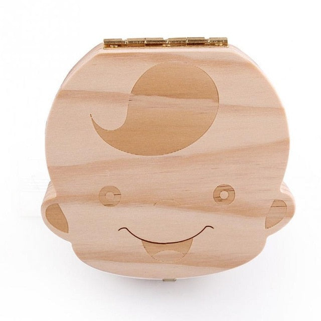 Lovely Girl /Boy Image Wooden Baby Teeth Box