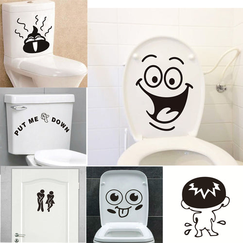 Funny Smile Bathroom/Toilet Wall Sticker Decals