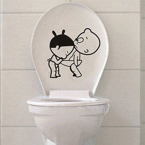 Funny Smile Bathroom/Toilet Wall Sticker Decals