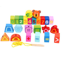 Load image into Gallery viewer, Educational Wooden Math Lacing Toy