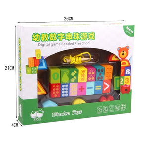 Educational Wooden Math Lacing Toy