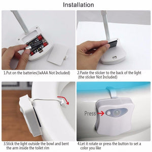 Motion Sensor Toilet Seat Night Light