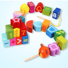 Load image into Gallery viewer, Educational Wooden Math Lacing Toy