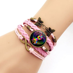 Autism Awareness Multilayer Heart Charm Bracelets