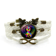 Load image into Gallery viewer, Autism Awareness Multilayer Heart Charm Bracelets