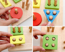 Load image into Gallery viewer, Wooden Shape Stacker Sorting Toy