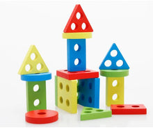 Load image into Gallery viewer, Wooden Shape Stacker Sorting Toy