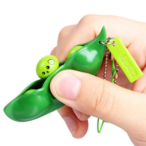 2Pcs Mini Squish Beans Anti-stress Autism Relieves Stress Phone Accessories