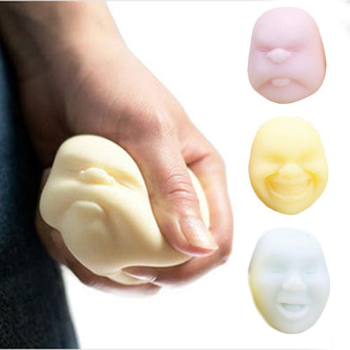 Human Emotion Face Vent Ball Toy