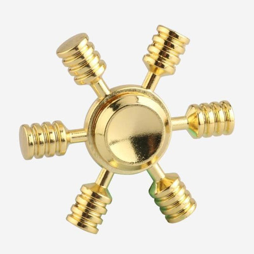 Six Arm In Gold Fidget Spinner