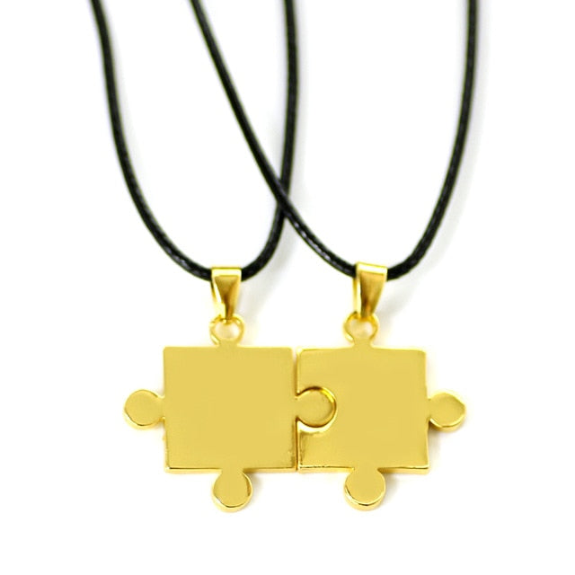 2PCS Stainless Steel Autism Pendant Necklace