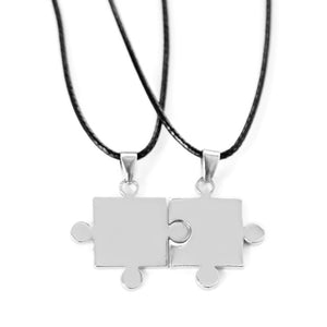 2PCS Stainless Steel Autism Pendant Necklace