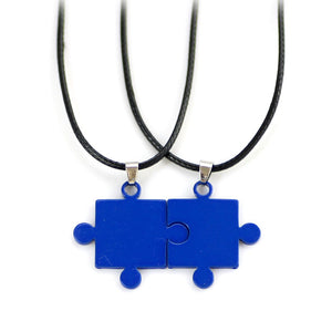 2PCS Stainless Steel Autism Pendant Necklace