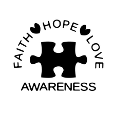 Load image into Gallery viewer, Faith Hope Love Autism Awareness Puzzle Piece Vinyl Decals Sticker For Car Laptop Decor