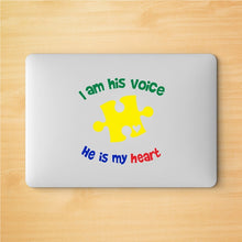 Load image into Gallery viewer, Autism Awareness I am his voice Quote Art Wall Decals