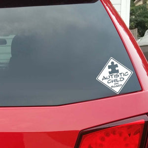 AUTISTIC CHILD ON BOARD Sticker Decal