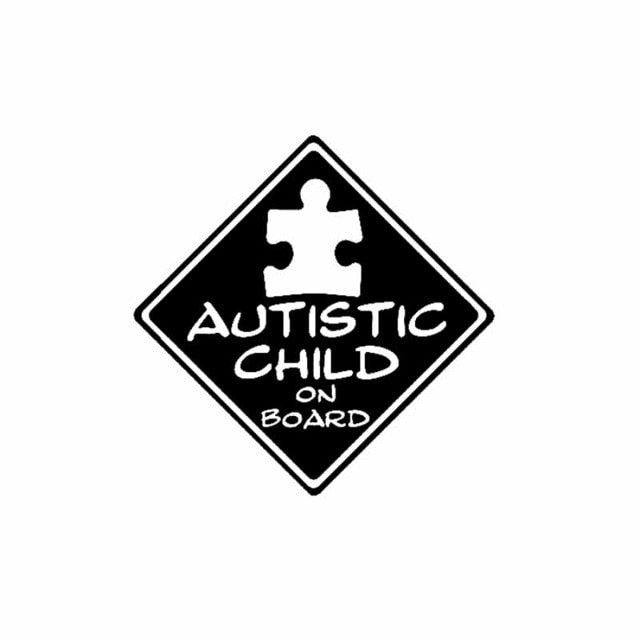 AUTISTIC CHILD ON BOARD Sticker Decal