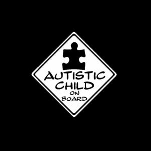 AUTISTIC CHILD ON BOARD Sticker Decal