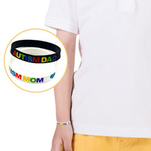 Load image into Gallery viewer, Two Colors Autism Mom/Dad Silicone Bracelets