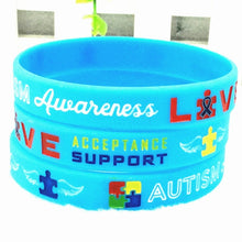 Load image into Gallery viewer, Medical alert Autism Awareness silicone rubber bracelet wristband