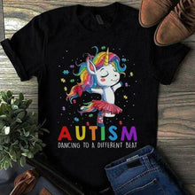 Load image into Gallery viewer, Unicorn Dancing Autism T-Shirt Cotton