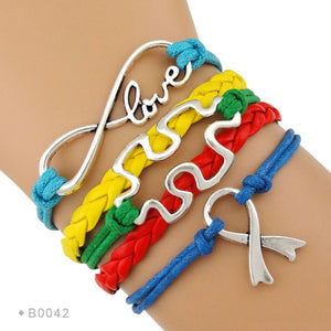 Autism Infinity Love Rhinestone Puzzle Pieces